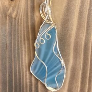 Handcrafted Sea Glass Wire Wrapped Pendant